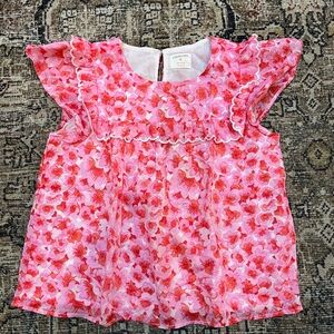 Jcrew Girls Floral Pink Kids Top
